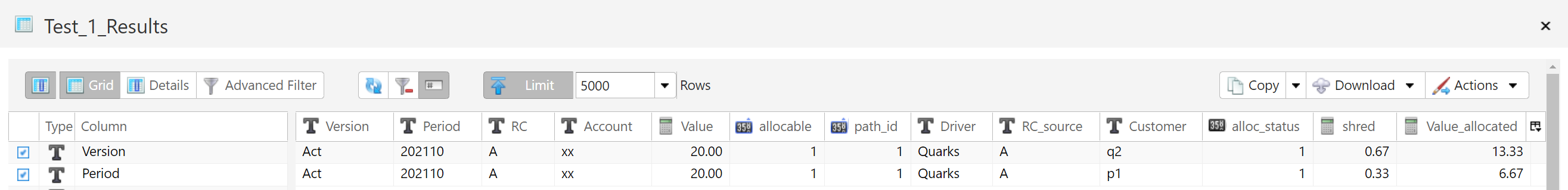 Allocation By Dimension
