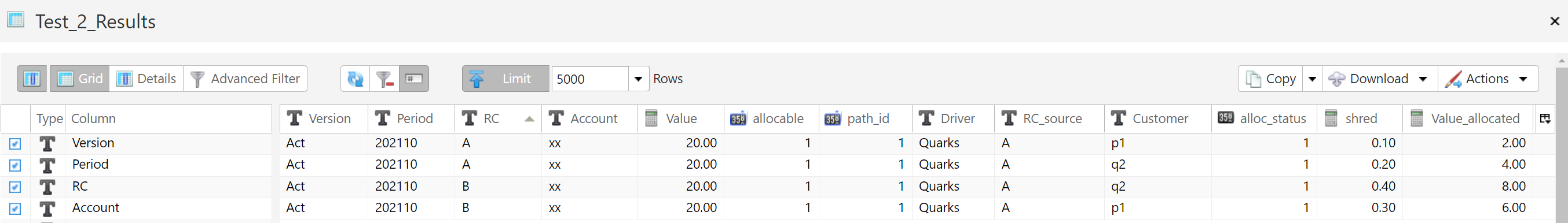 Allocation By Dimension