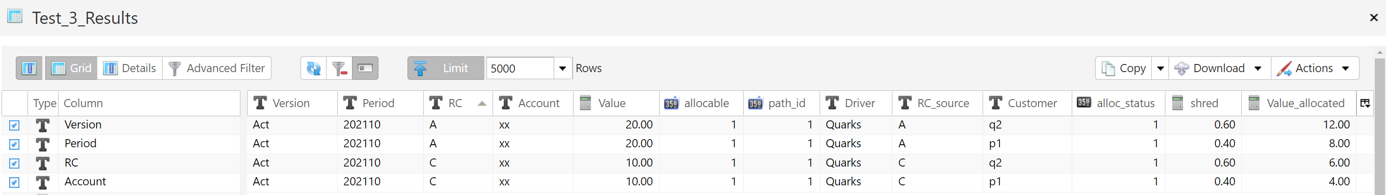 Allocation By Dimension