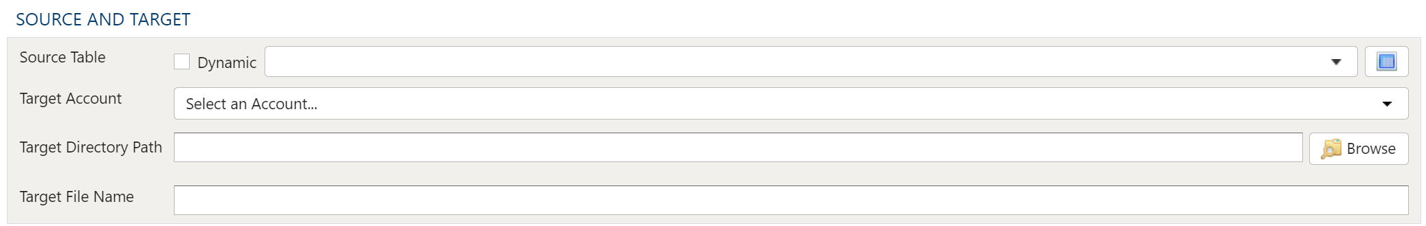 Export File Selector